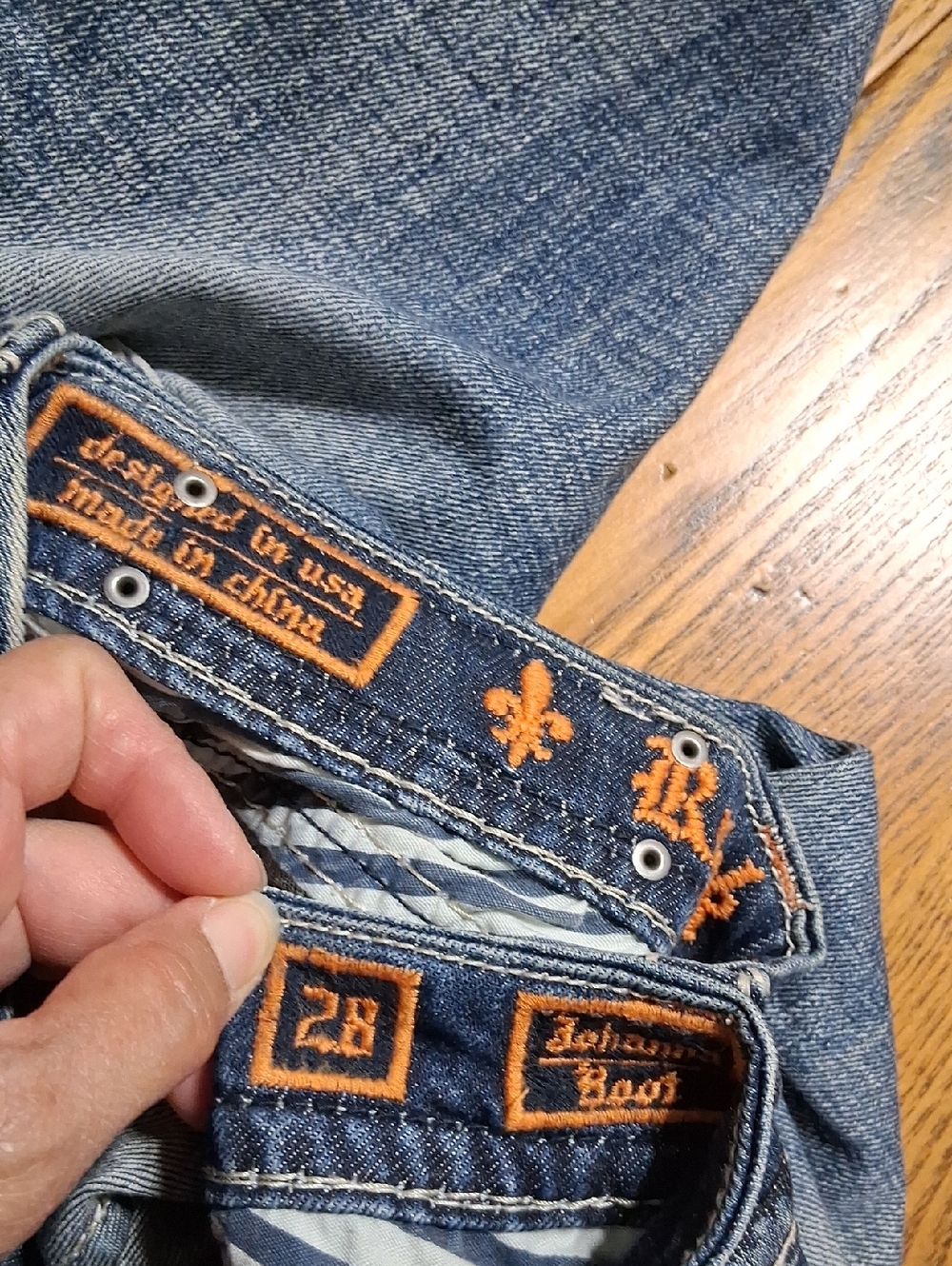 ROCK REVIVAL Jeans Womens 28 BLUE JOHANNA BOOT CUT Pants Denim Used BOOTCUT KICK - Picture 7 of 8